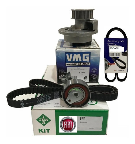 Kit Distribucion Fiat Siena 1.8 8v + Bomba De Agua + Poliv 0