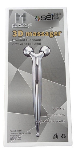Masajeador Facial Manual 3d Cuidado De La Piel Plateado 1
