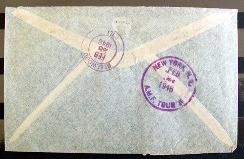 Uruguay - Sobre Con Sc. 563 Registr. Aérea Eeuu L3904 1