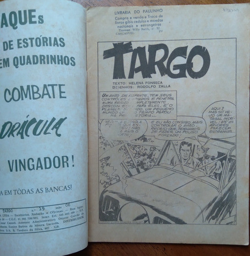 Gibi Targo Taika 19 / 2 Histórias Com Desenhos Rodolfo Zalla 1