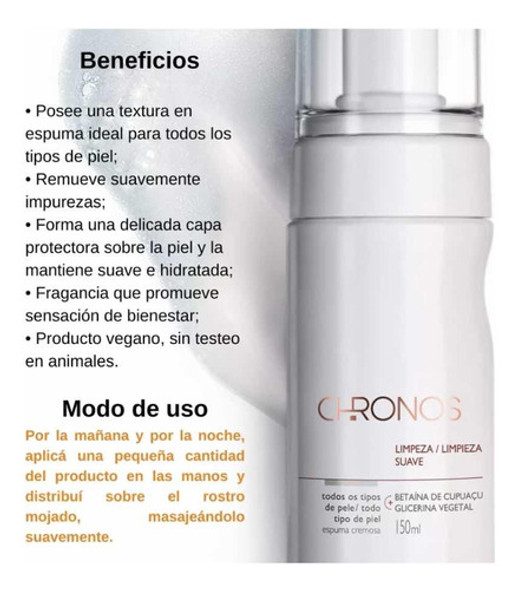 Natura Chronos Espuma De Limpieza 150ml Caballito 0