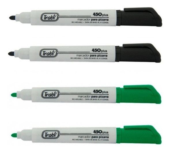 Marcador Trabi 450 P/pizarra Y Tintas De Recarga Negro/verde 1 Marcador Trabi 450 P/pizarra Y Tintas De Recarga Negro/verde 1