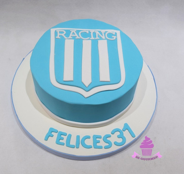 Torta Racing Futbol Escudo Celeste - Tematica Personalizada 0