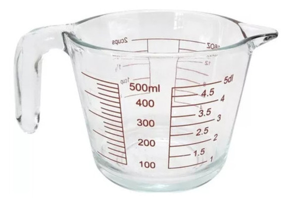 Taza Medidora Vidrio Templado 500ml 0 Taza Medidora Vidrio Templado 500ml 0