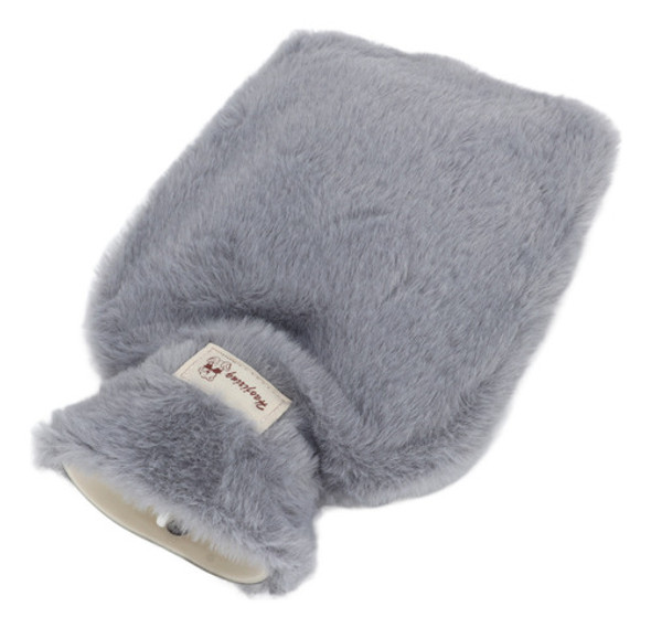 Garrafa De Água Quente Cinza De Pelúcia De 1000 Ml De Boca L 1 Garrafa De Água Quente Cinza De Pelúcia De 1000 Ml De Boca L 1