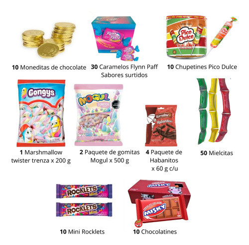 Combo Candy Bar Premium Golosinas Mesa Dulce 1