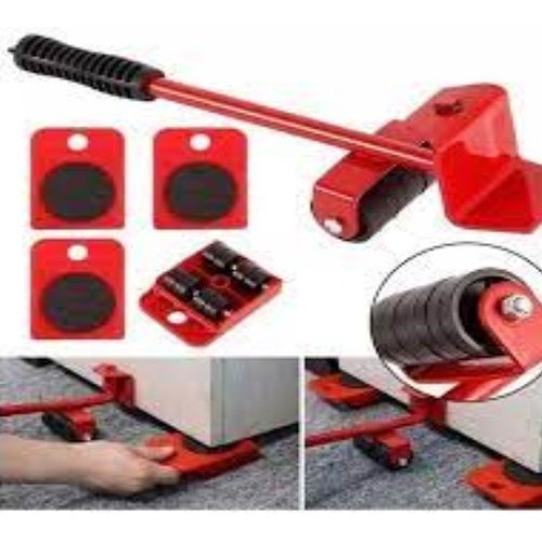 Herramienta Palanca Base Con Ruedas Transporte Mover Muebles 0