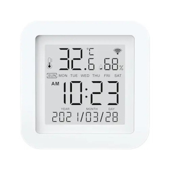 Sensor De Temperatura Y Humedad Smart Wifi Digital Pantalla 0