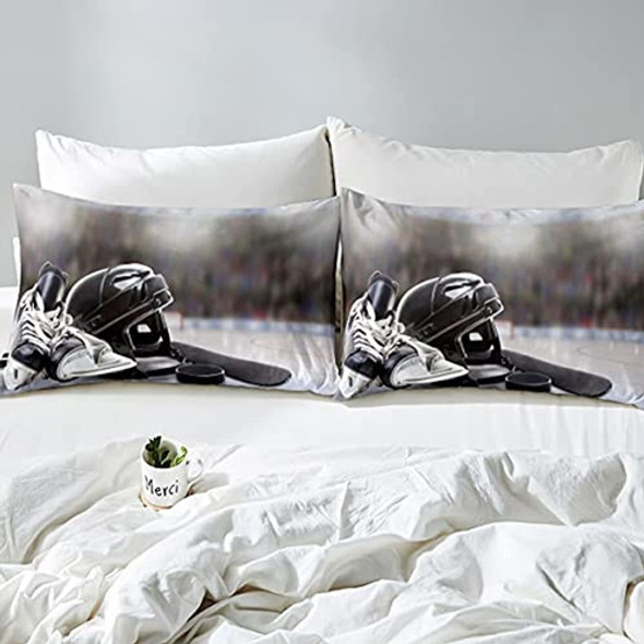 Juego De Edredón De Hockey Sobre Hielo Para Niños Casco Pati 1