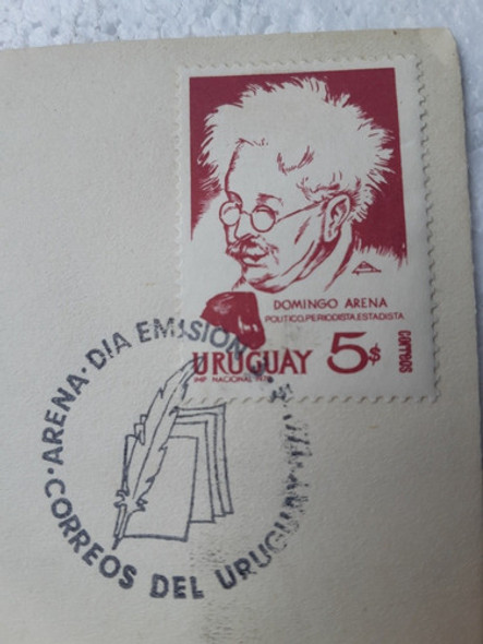 Sello Domingo Arena / 1° Día 1971 Uruguay 1