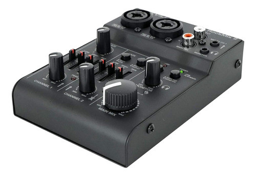 Mezclador Rockville 2 Canales Mic + Instrumento Grabación 1
