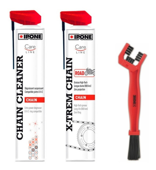 Kit Limpieza Cadena Transmision Ipone Road Cepillo Clean ® 0
