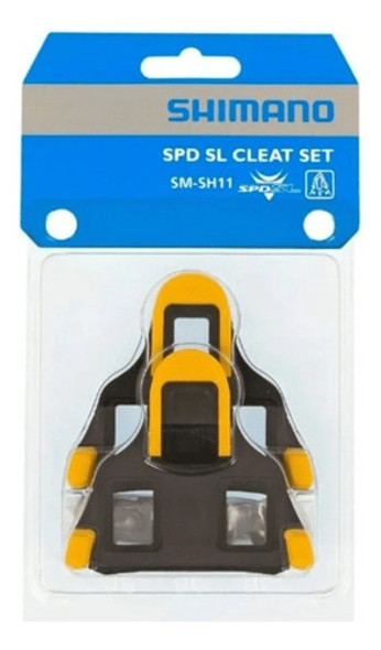 Taquinho Shimano Para Pedal Speed Sm-sh11 Amarelo C/ Paraf 1 Taquinho Shimano Para Pedal Speed Sm-sh11 Amarelo C/ Paraf 1