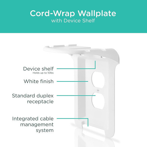 Placa De Pared Gfci De Envoltura De Cable Cordinate Con Esta 1