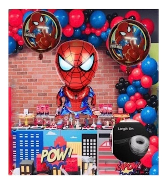 Pack 144 Piezas Hombre Araña , Muñeco , Cinta Y Globos !! 0