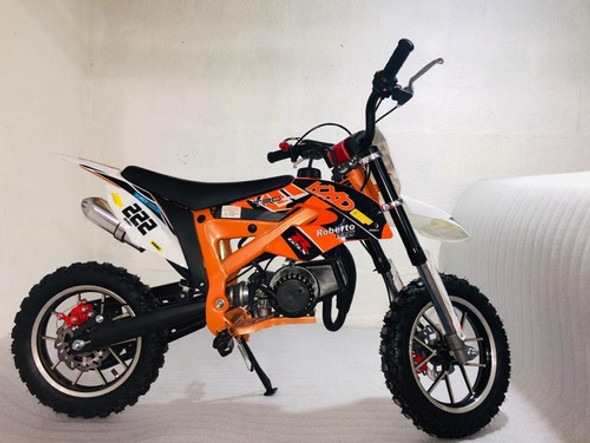 Mini Moto Cross De Niño Enduro Motor 50cc 2 Tiempos A Polea 0