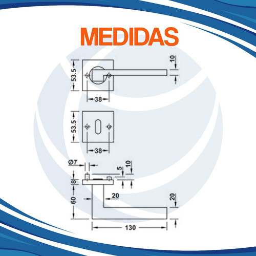 Picaporte Manija Recta Doble Balancin Hafele Ldh 2196 1