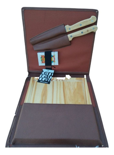 Set Parrillero Para Regalo Tabla Cuadrada 0