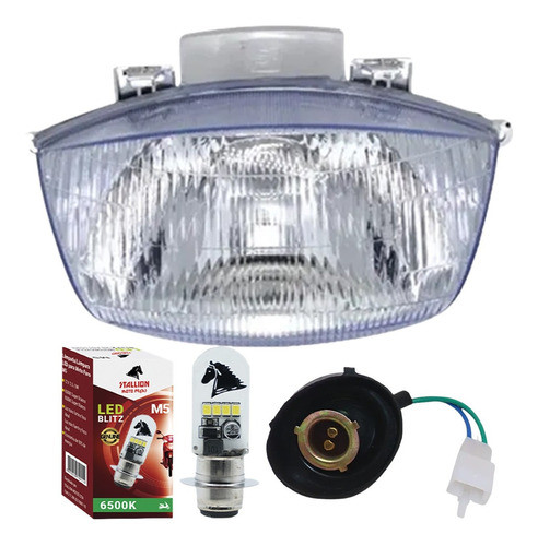 Bloco Óptico Farol, Lampada Led, Soquete Biz 100 98 Á 05 0