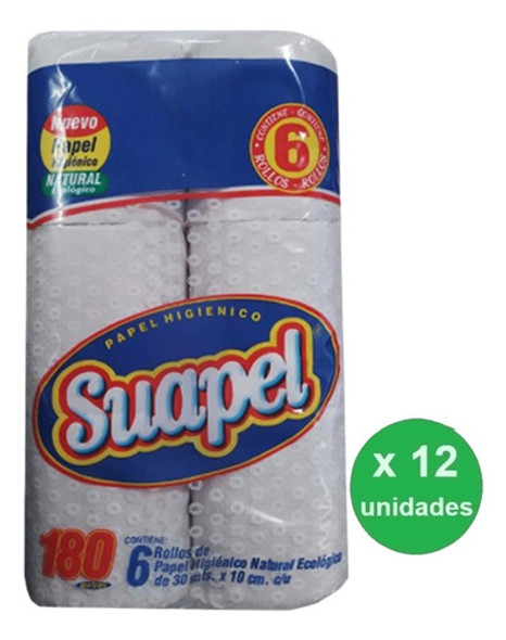 Pack Papel Higiénico Suapel Natural 6x30m- X12u - Dh Tienda 1