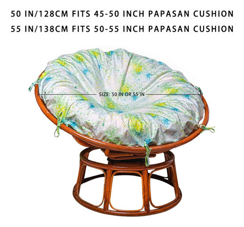Funda De Cojín Papasan, Tela De Microfibra Estampada Suave Y 1