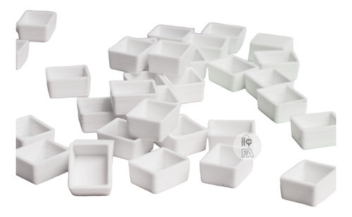 Pack De 50 Godetes Rectangulares Vacios Para Acuarelas 0