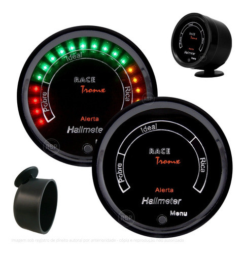 Hallmeter Manômetro Digital De 20 Leds + Copo Suporte Comum 0