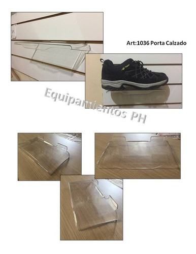 Exhibidor Porta Calzado Panel Ranurado X 40 Unidades 0
