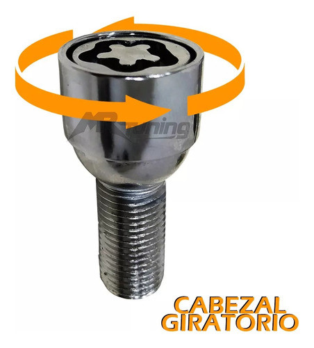 Bulones Tuercas Antirrobo Vw Amarok Cabeza Giratoria Cromada 1