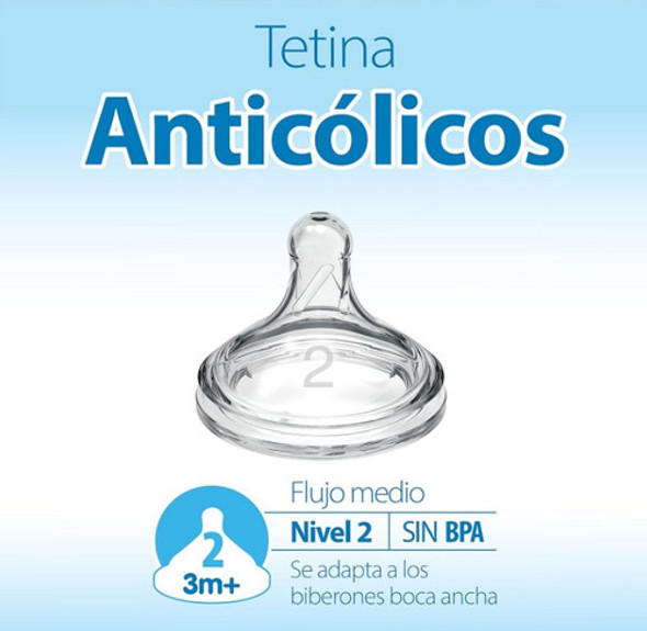 Tetina Dr. Brown, Opt+, Nivel2, 3m+, Boca Ancha, Pack 6uni 1 Tetina Dr. Brown, Opt+, Nivel2, 3m+, Boca Ancha, Pack 6uni 1