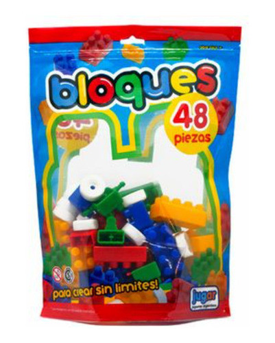 Bloques X48 Piezas En Bolsa 20x26cm Jugar - 404 0