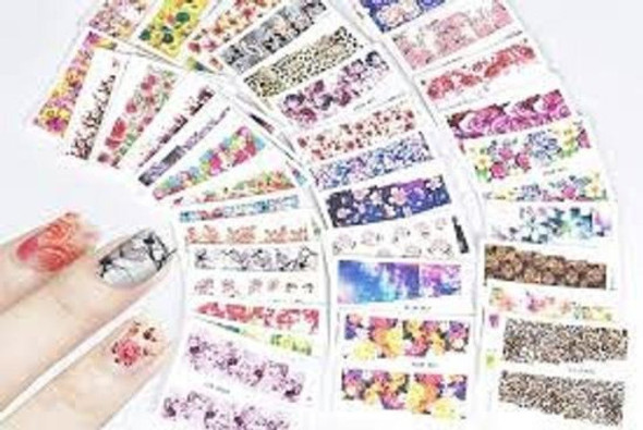 10 Planchitas  Sticker Deco Uñas Al Agua  Ydnis Maquillaje 0