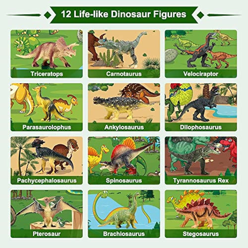Figuras De Juguetes De Dinosaurios Jurásicos, 12 Figuras De 1