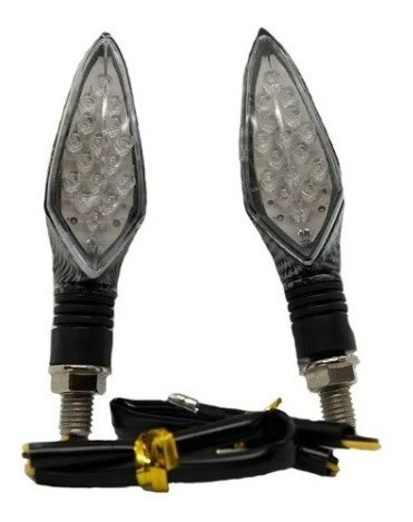 Juego Kit 2 Giros Led Carbono Ambar Zanella Zr 150-200-250 1