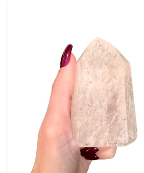 Ponta De Cristal Quartzo Transparente -  192g - 7,5x4,5x3cm 0