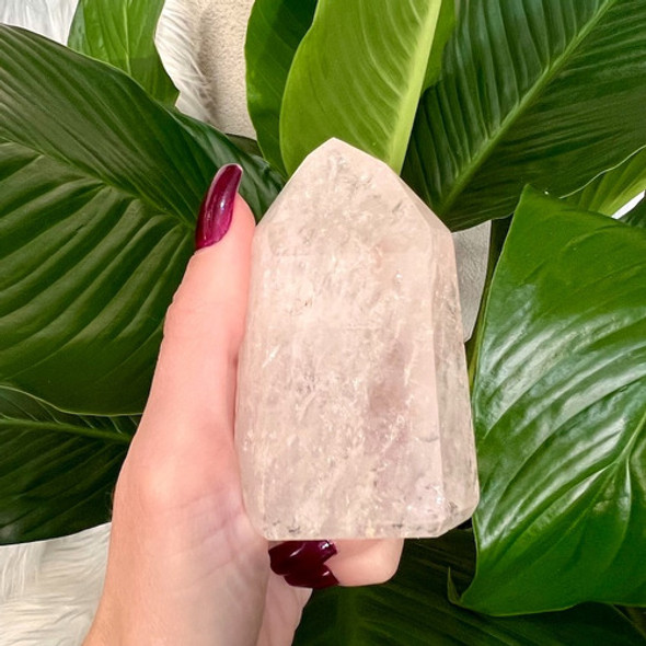 Ponta De Cristal Quartzo Transparente -  192g - 7,5x4,5x3cm 1