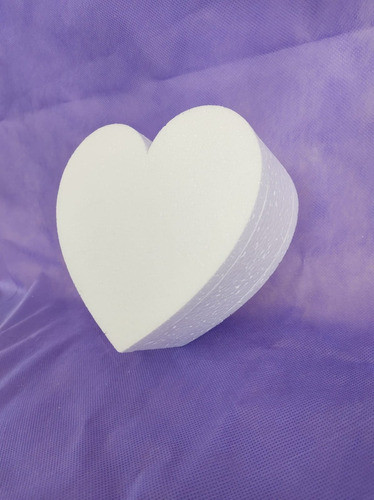 Falsa Torta De Telgopor Hueca Con Forma De Corazon 18x10cm 0