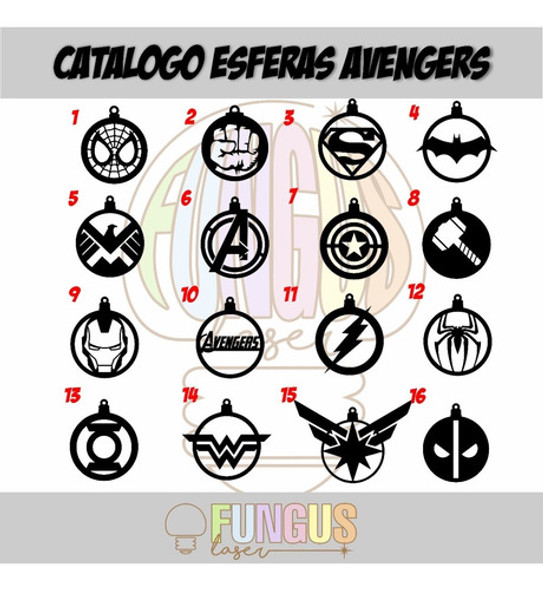 Esferas Vengadores/avengers Fibrofacil Pack X6 Navidad 1