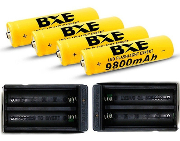 4pcs 18650 Batería 9800mah Li-ion 3.7v Baterías Recargables 0
