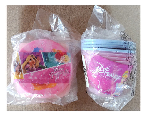 Combo Princesas Disney Set X4 Gelatineros + Vaso Plegable 1