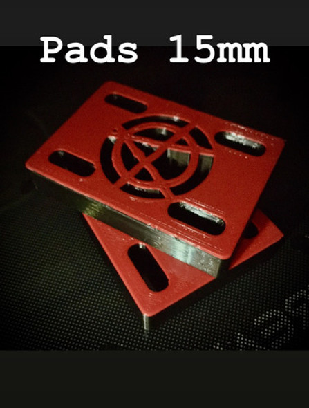 Pads De 15mm De Altura Para Skate Old School (dos Unidades) 0