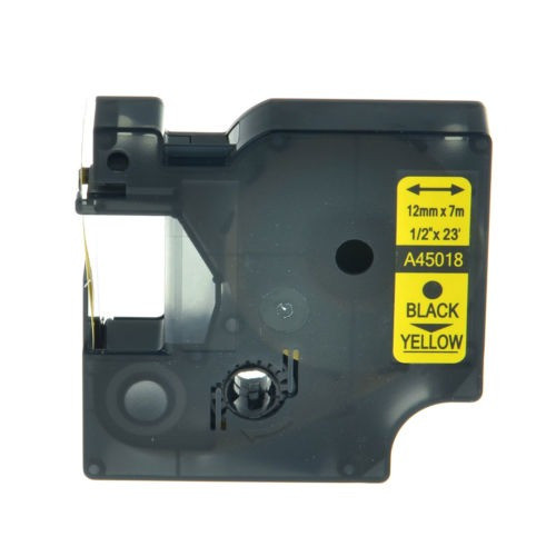 Paquete De 10 1/2 '' Negro Sobre Amarillo Para Dymo D1 Label 1