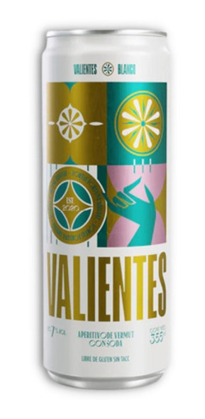 Valientes Blanco Vermouth Con Soda Lata 355ml La Fuerza 0