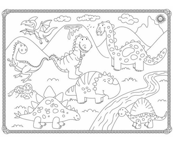Lonas Dinosaurio Para Pintar, Lavar Y Volver A Pintar 1