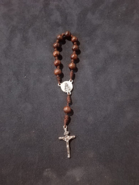 Denario De Madera  Con Medalla Del Sagrado Corazón 1