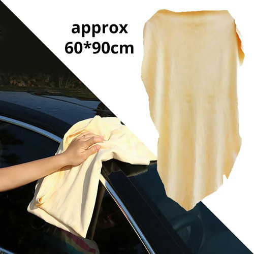 Cuero Genuino 100% Natural De Gamuza Para Secado De Auto 1