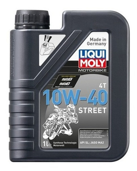 Aceite Moto Liqui Moly 10w40 4t Street Sintetico Hc 0