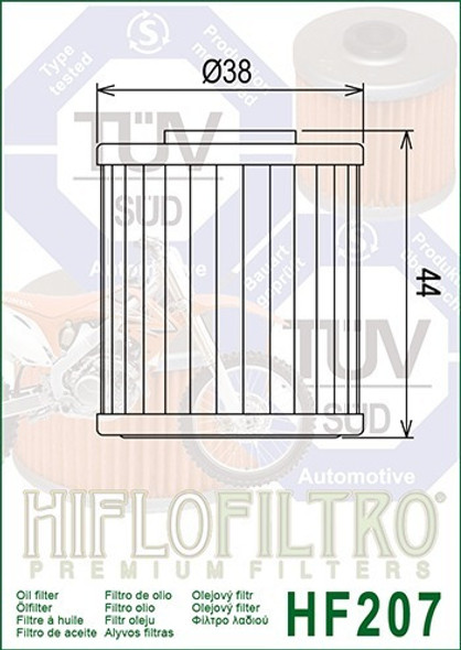 Filtro Aceite Hiflo Kxf 250 Rmz 250 Rmz 450 Solomototeam 1