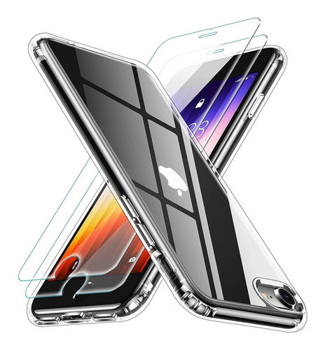 Funda Spidercase iPhone SE 2022 Transp. Templado D/regalo 0