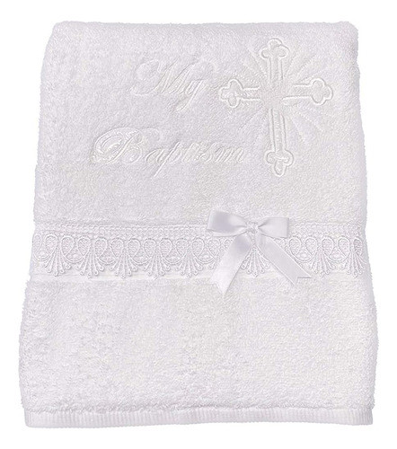 Princesa Rosa - Toalla De Bautismo Para Niño Y Niña Blanca - 0